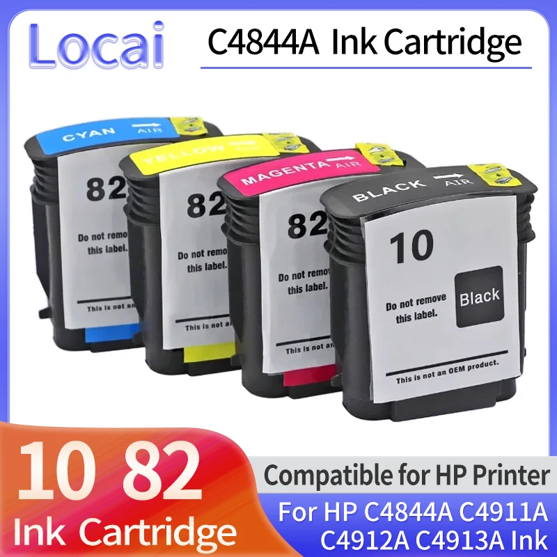 1/2/3/4set Compatible For HP 10 82 ink cartridge For HP designjet 500 500ps 800 800ps Plotters For HP10 HP82 HP500 HP800 Printer