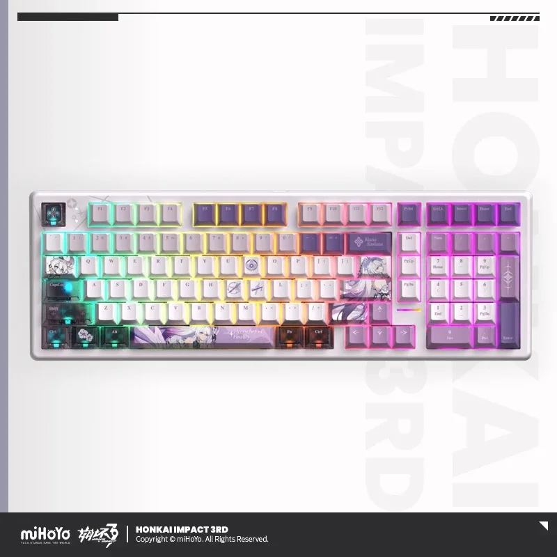 miHoYo Genuine Official Honkai Impact 3 Kiana The Last Judgment Custom Mechanical Keyboard Cosplay Anime Game Bluetooth Wireless