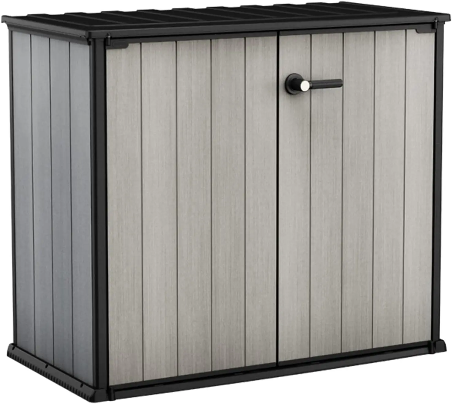 

Keter Patio Store 4.6 x 4.0 ft. Resin Outdoor Storage Shed with Paintable and Drillable Walls, Grey