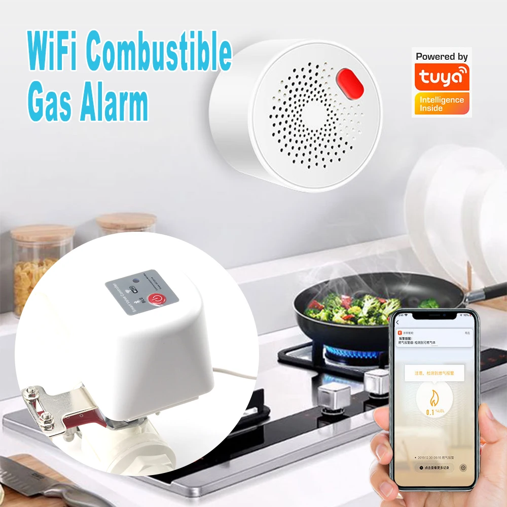 Tuya Smart Wifi Gas Manipulator Garden Water Timers Shut Off Valve Controller Support Alexa Google Assistant Smartlife