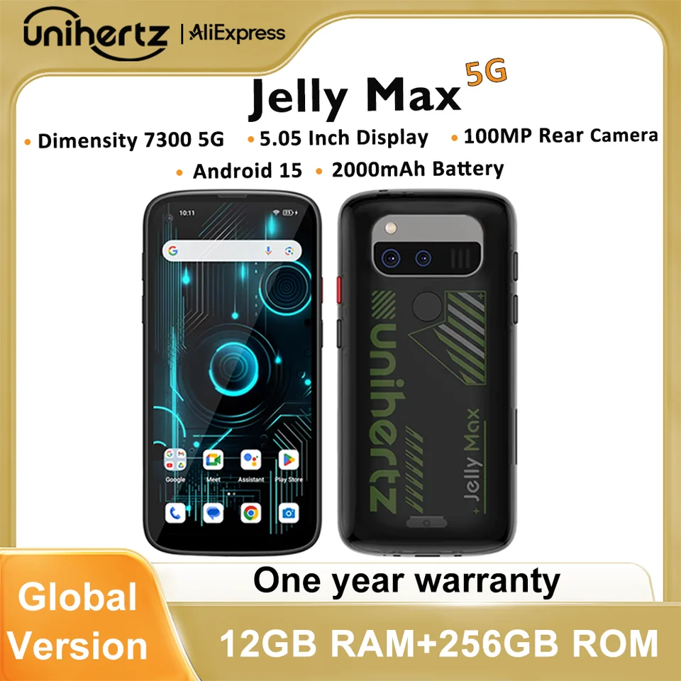 Unihertz Jelly Max 5G Mini Smartphone Android 14 Dimensity 7300