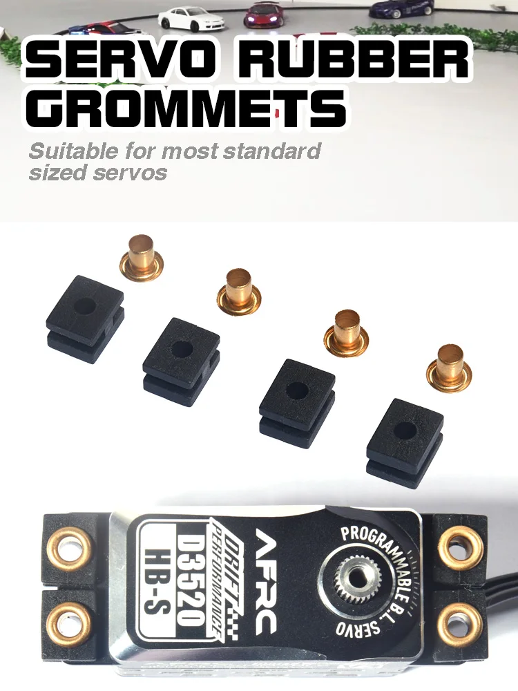 AFRC Servo Stoßdämpfende Gummiauflage Installationsauflage Kupfer-Hohlnieten für Servo-Installation, Fixierung und Stoßdämpfungszubehör – Detail 1