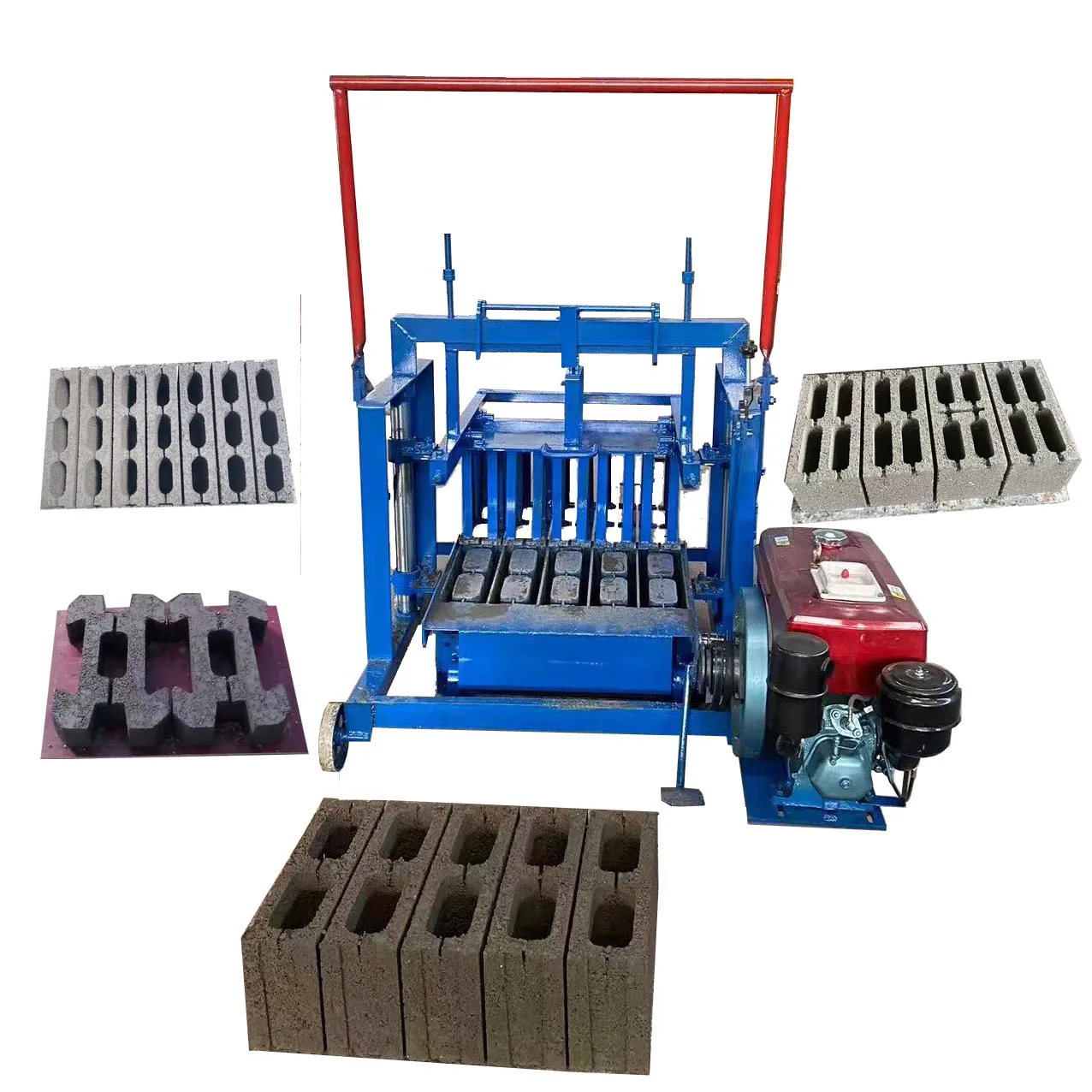 bricks making machine diesel engine block and mobile fly ash  block machine automatic brick making mini brick making machine