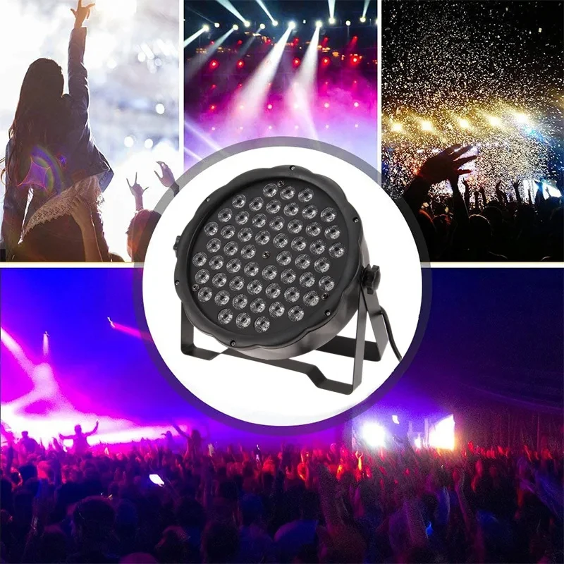 RGB 54x3W LED Stage Light 54LED DMX512 Sound Activated Chrisrmas Party Lighting for Holiday Club DJ Disco Bar 2026 New Year Show