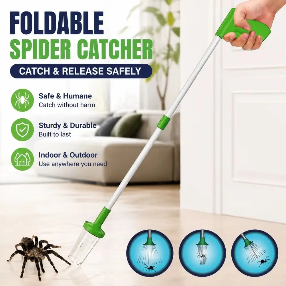 Foldable Catcher Clip Comfortable Grip Attractive Appearance Insect Observation Tool Easy to Clean Contactless Insect Catcher