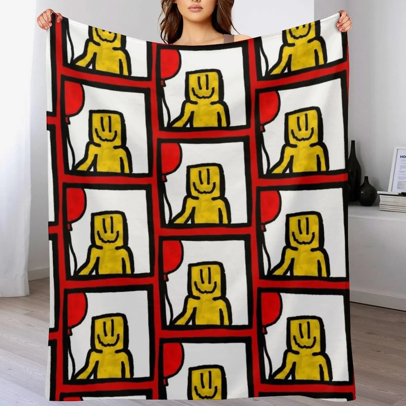 

Partygoer Portrait Throw Blanket For Decorative Sofa Thins heavy to sleep Multi-Purpose Blankets
