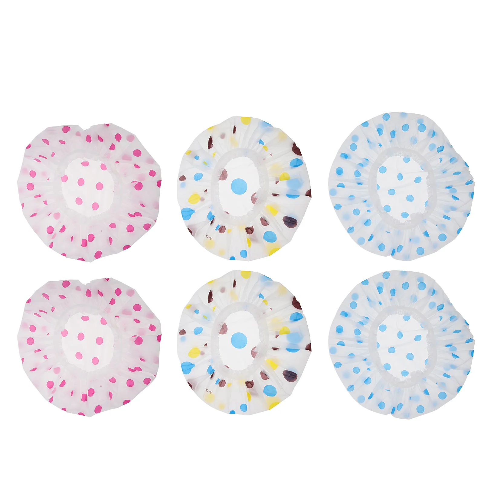 6 Pcs Waterproof Shower Cap Shampoo for Kids Hat Sleeping Hair Bonnet Satin Household Hats Bathing Take