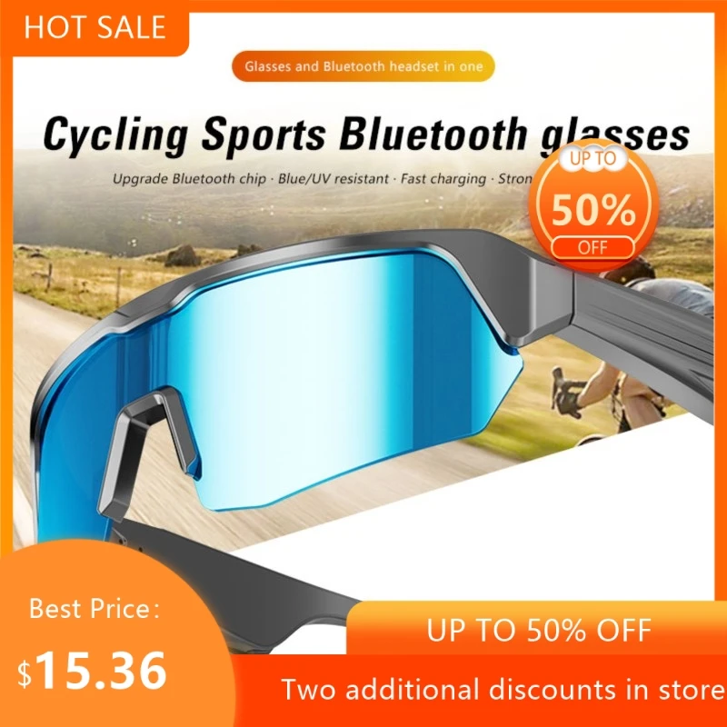 

Cross Border Sunglasses Outdoor Cycling Sports Listening To Music Calling Men's And Women's Smart Bluetooth Glasses Dropshipping