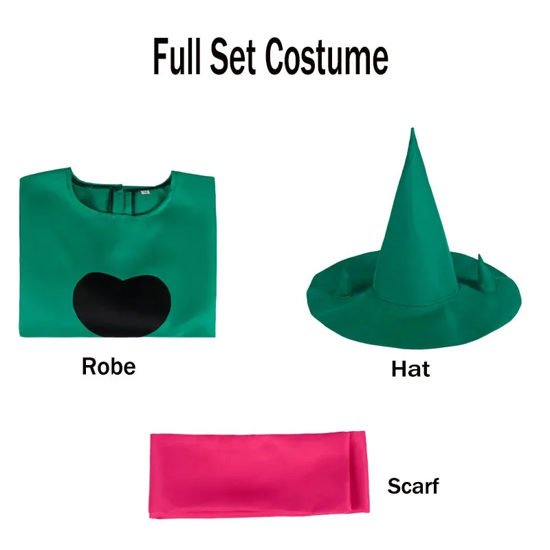 Undertale Ralsei تأثيري هوديي عباءة Deltarune تأثيري كيب الزي مع قبعة وشاح الرجال والنساء أزياء الهالوين