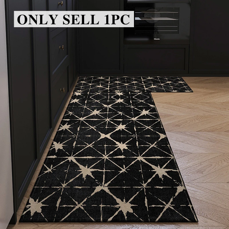 Kitchen Carpet Non-slip Stain-resistant Long Floor Mat Loop Pile TPR Rug Luxury High-end Home Decor Carpets Alfombras De Cocina