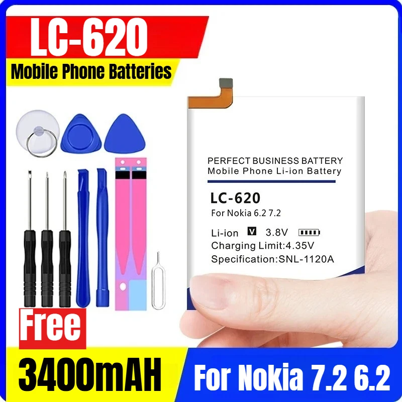 

LC-620 3.85V 3400mAH Mobile Phone Batteries for Nokia 7.2 6.2