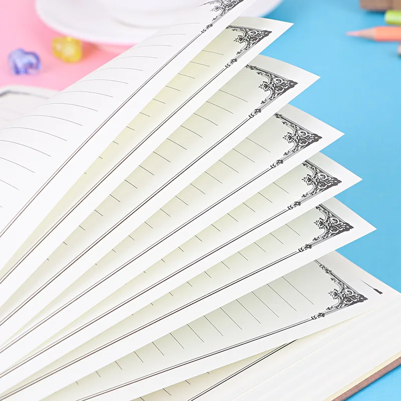 Diário forrado caderno, 100 páginas, médio 5.7 polegadas x 8 polegadas-100 gsm papel grosso, caderno de capa dura para o trabalho