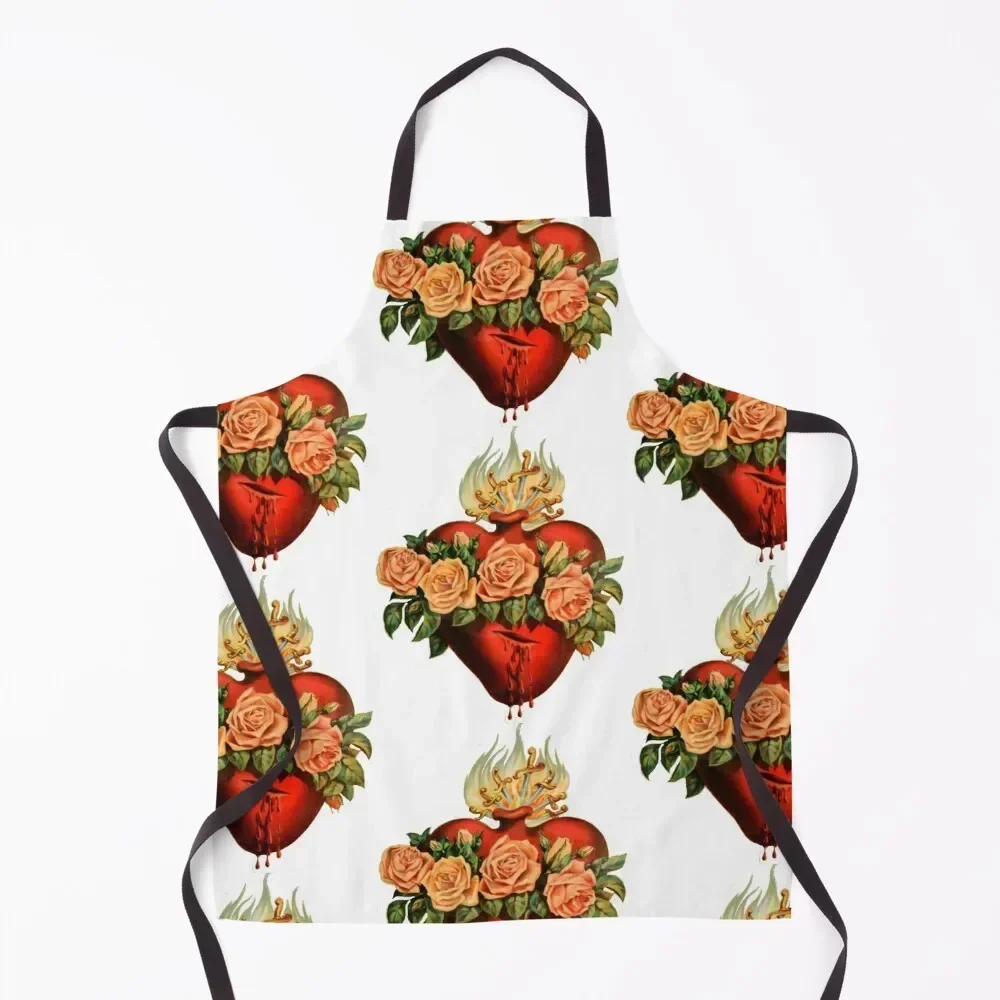 

Catholic Immaculate Heart of Mary - White Apron Children'S bib Cute Kitchen Waiter Uniforms Apron