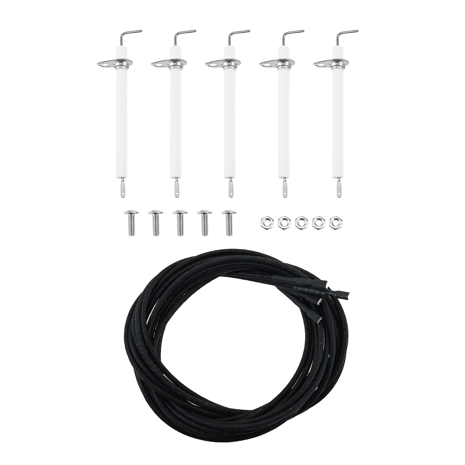 5 комплектов DHL-128-6Q, электронный импульсный гриль, воспламенитель, проволока зажигания, комплект винтов для керамического электрода, подходит для маркировки члена GR2210601-MM-00