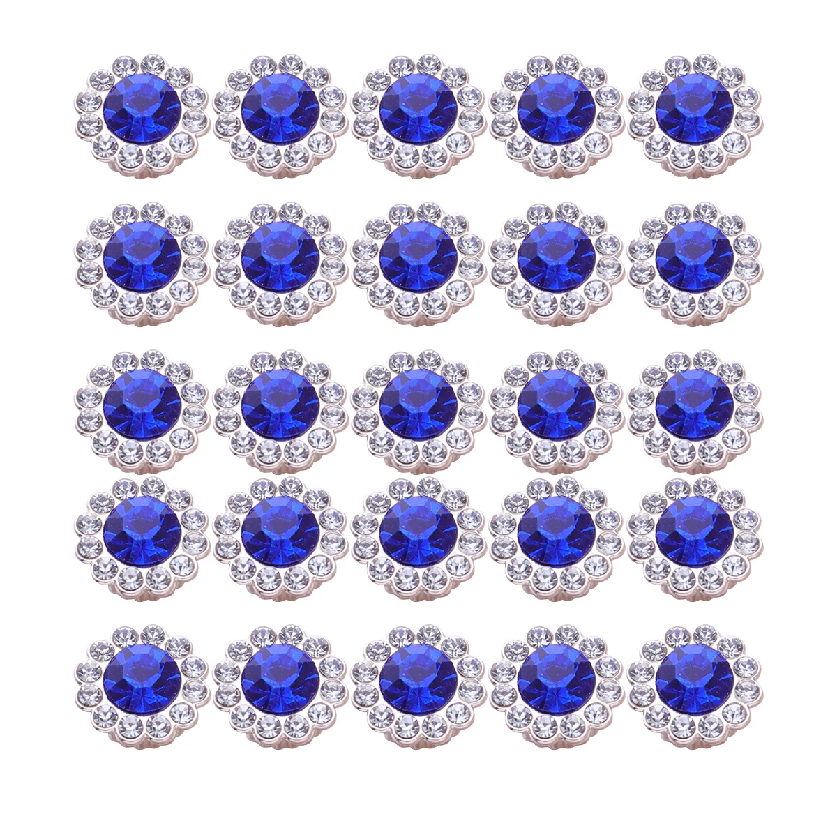 

50 PCS Head Bands Hairband Decoration Gem Flower Shape Embellishment DIY Accessories Glue