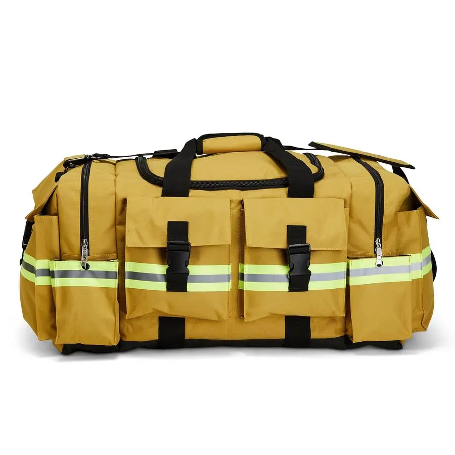 

Elite Firefighter Gear Bag Fireman Premium Rescue Turnout Fire Gear Bag с плечевым ремнем Желтый