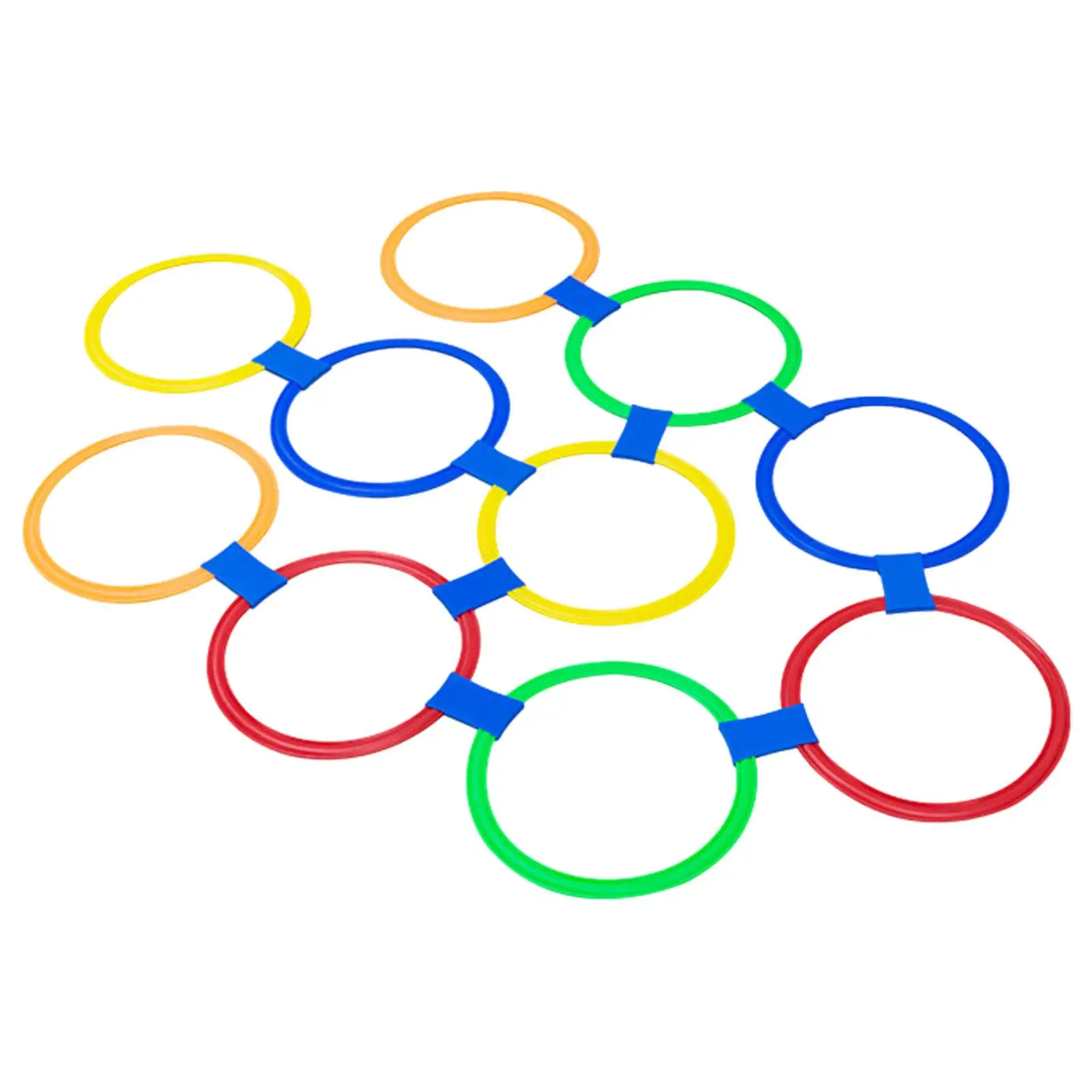 Plastic Hopscotch Rings Jumping Game Set for Children Sensory Training Motor Skills Outdoor Indoor Play Mat for Kindergarten