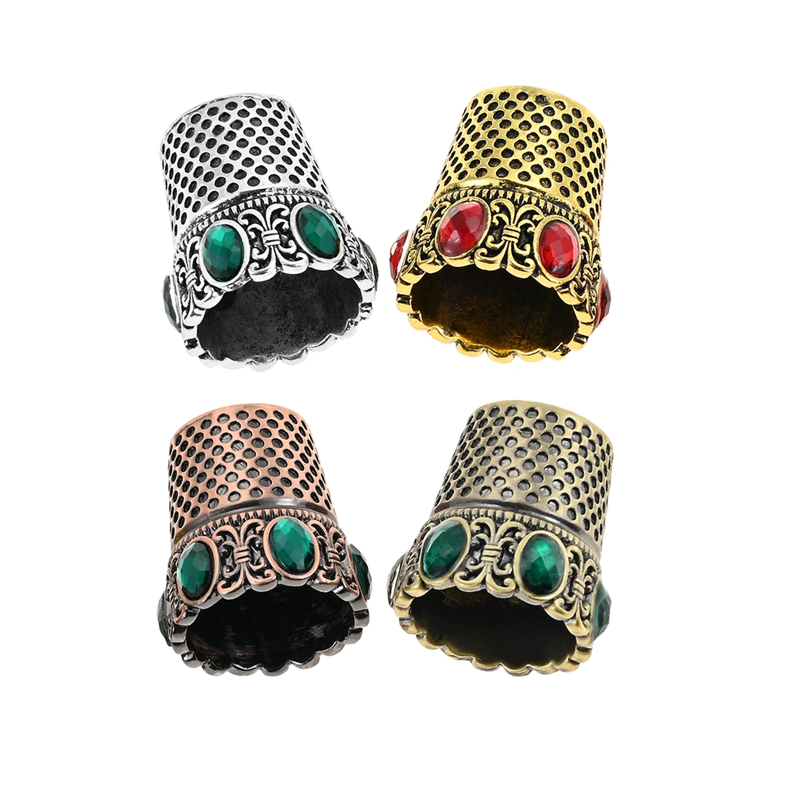 1pc Alloy Vintage Thimble Finger Protector Fingertip Thimbles Anti Slip Needlework DIY Household Sewing Tools Accessories