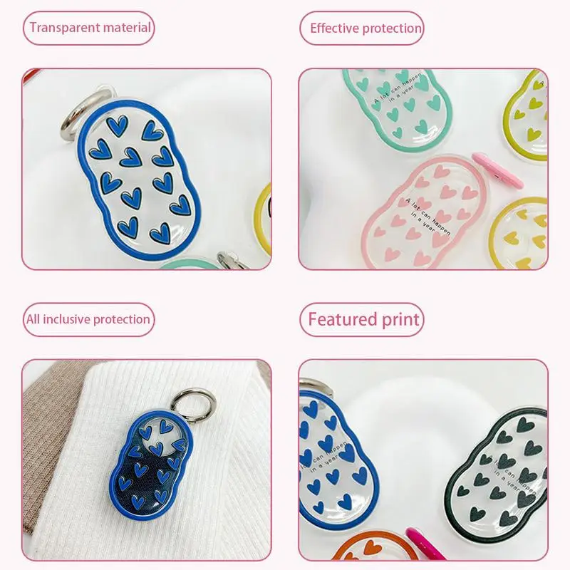 ตัวป้องกันแท็กป้องกันผิวฝาครอบอุปกรณ์ติดตามตัวฝาครอบป้องกันอุปกรณ์ติดตามตัวเคสป้องกันปลอก TPU เคสป้องกันอุปกรณ์ระบุตำแหน่งสูญหาย