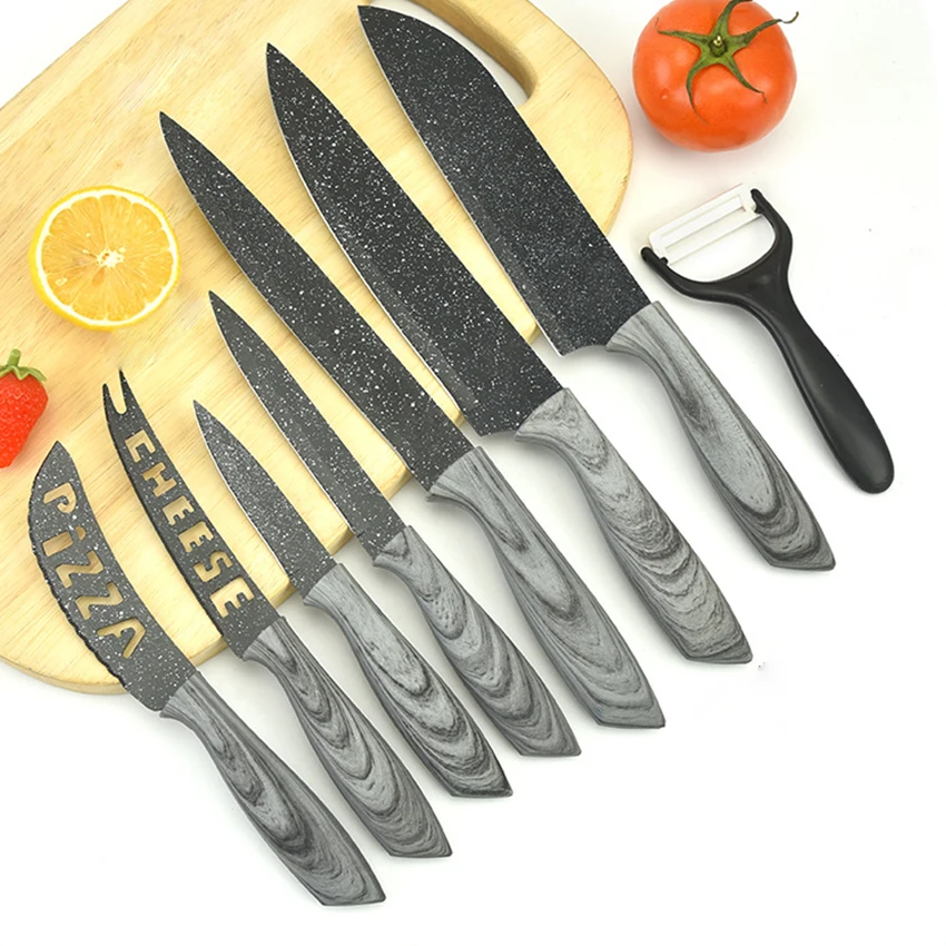 Kitchen Knife Set Utility Slicing Knife Cheese Pizza Knife Meat Cleaver Stainless Steel Chef Knife Cooking Knife Kitchen Tool