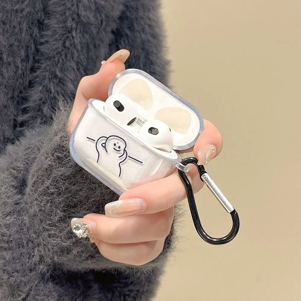 Funda para auriculares de TPU suave y transparente para Airpods 4, 3, 2, 1, caja de carga, funda protectora para AirPods Pro 2