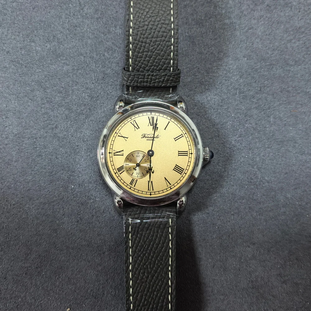FARASUTE Men Automatic Watch 40mm Mechanical Wristwatch Ultrathin Sapphire Enamel Dial Small Second Dial Hangzhou5000 Mini Rotor