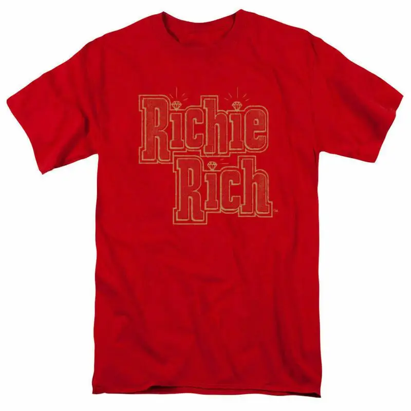 

Richie Rich Stacked T Shirt Mens Licensed Cartoon Merchandise Red