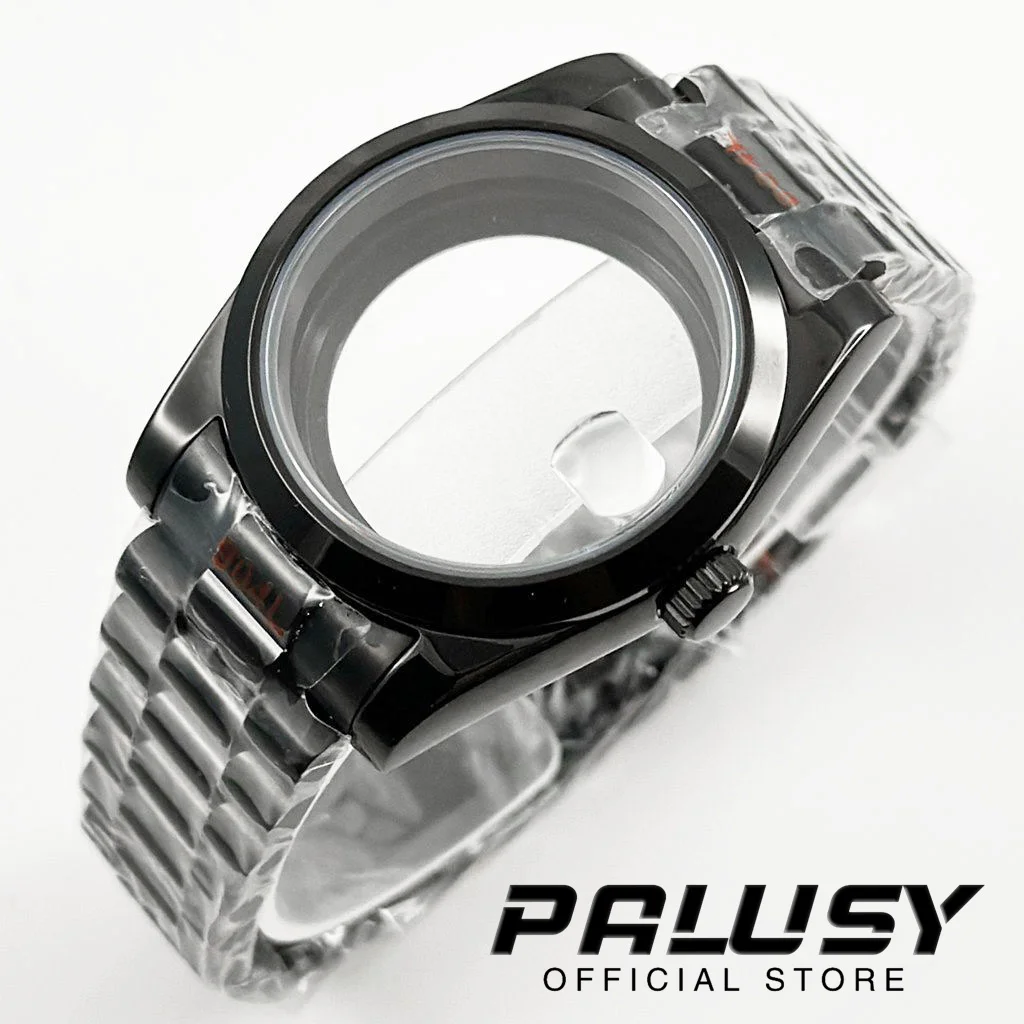 PVD Black 36MM/40MM NH35 Watch Case Stainless Steel Bracelet Sapphire Glass For NH34 NH35 NH36 NH38 NH70 ETA2824 PT5000 Movement