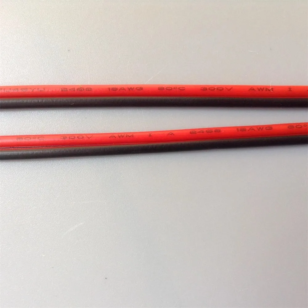 0,75 quadratischer roter und schwarzer doppelter paralleler LED-Schweißdraht, 130, 180, 260, 370 Motorverbindungsdraht