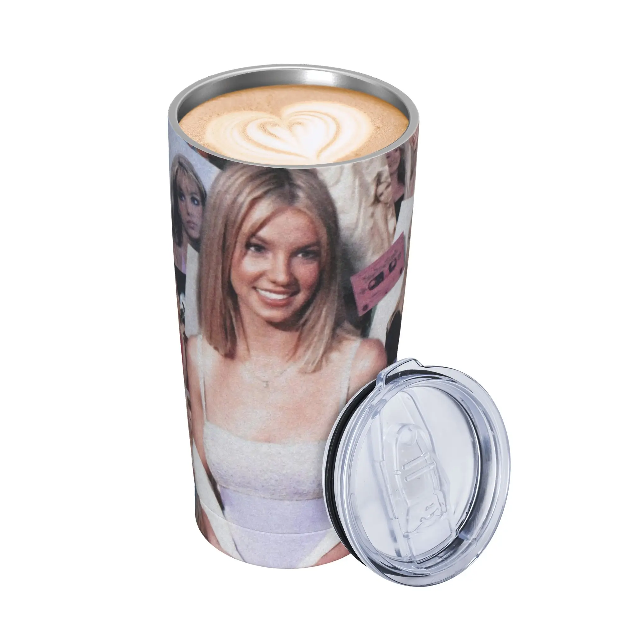 Singer Britney Spears Tumbler Vacuum Insulated  Thermal Cup Stainless Steel School Mug Water Bottle 20oz