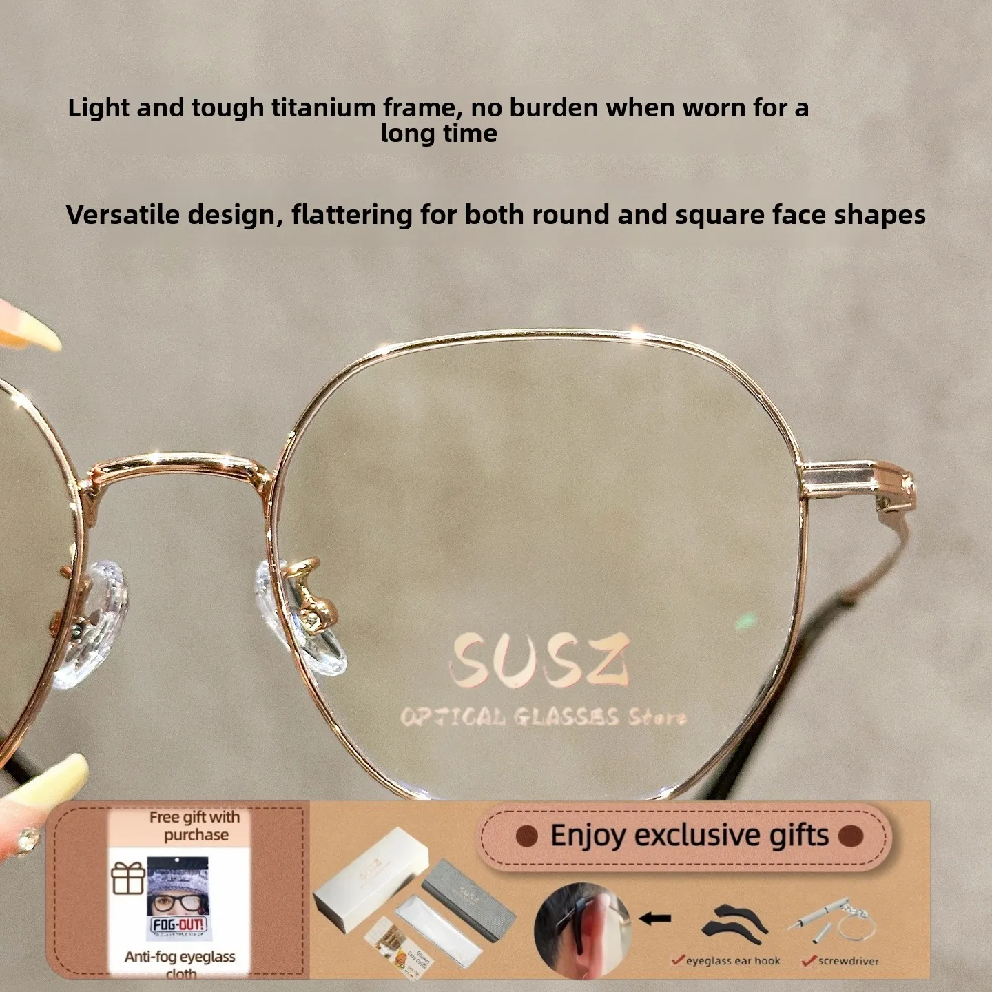 SUSZ New Classic Style  Anti Blue Light Myopia Eyeglasses Anti-reflection Reading Glasses Customizable Progressive Glasses