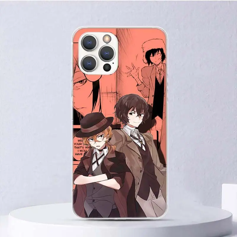 Bungo Stray Dogs Manga Soft Case For iPhone 16 15 Plus 11 12 13 Mini 14 Pro Max Apple Phone Cover X XS XR SE 7 8 SE Coque 11 12 