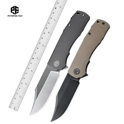 Petrified Fish PFP03 High-end Folding Knives Jackknife Blade Steel Aluminium Handle Pocketknives Camping Survival Hunting EDC