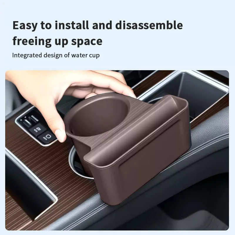 QHCP Center Water Cup Holder Hanger Box ABS Main Driver's Storage Box Small Hanger Box Organizer For Toyota Sienna Granvia 22-25 - Image 2