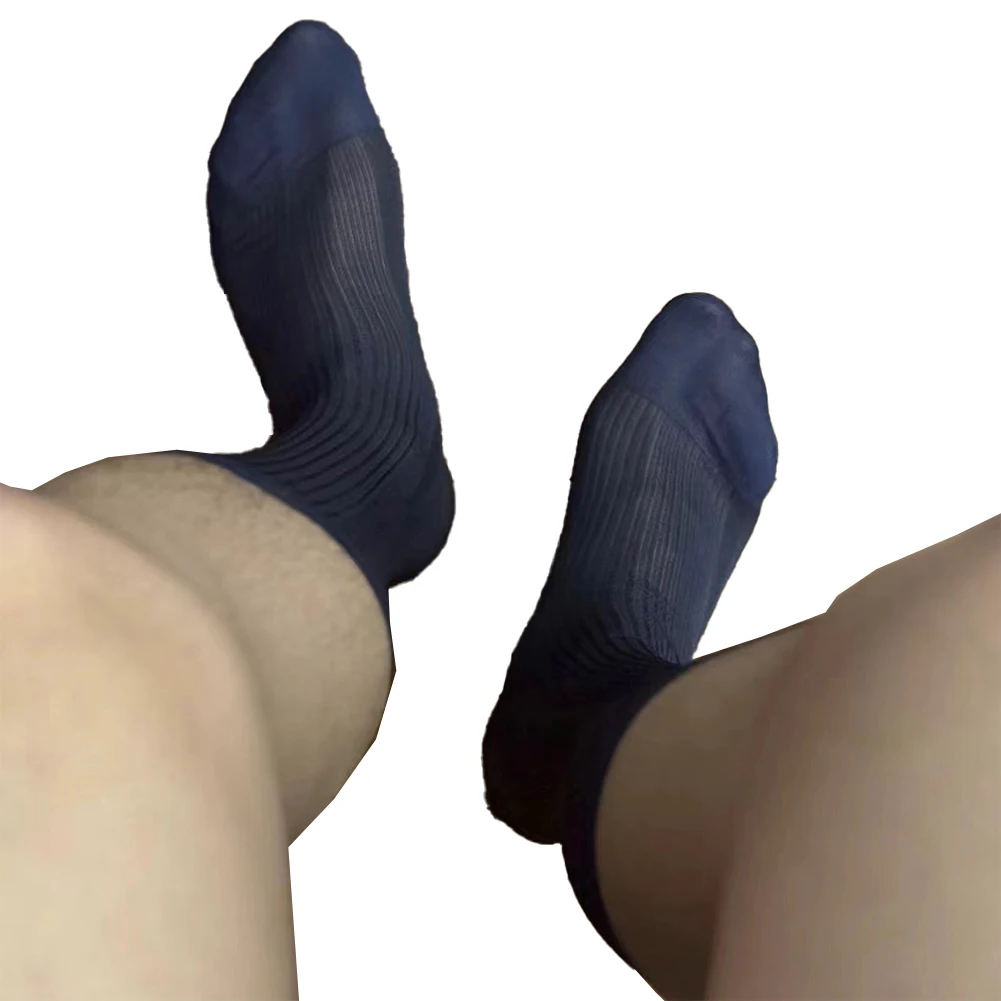비즈니스용 정장 양말 비즈니스 드레스 양말 비즈니스용 섹시한 실키 얇은 줄무늬 초박형 착용 자국이 남지 않는 통기성