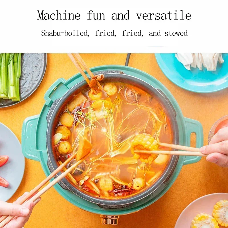 Новая интеллектуальная многофункциональная электрическая бытовая рисоварка под давлением с поворотным управлением, рисоварка с антипригарным покрытием для масла