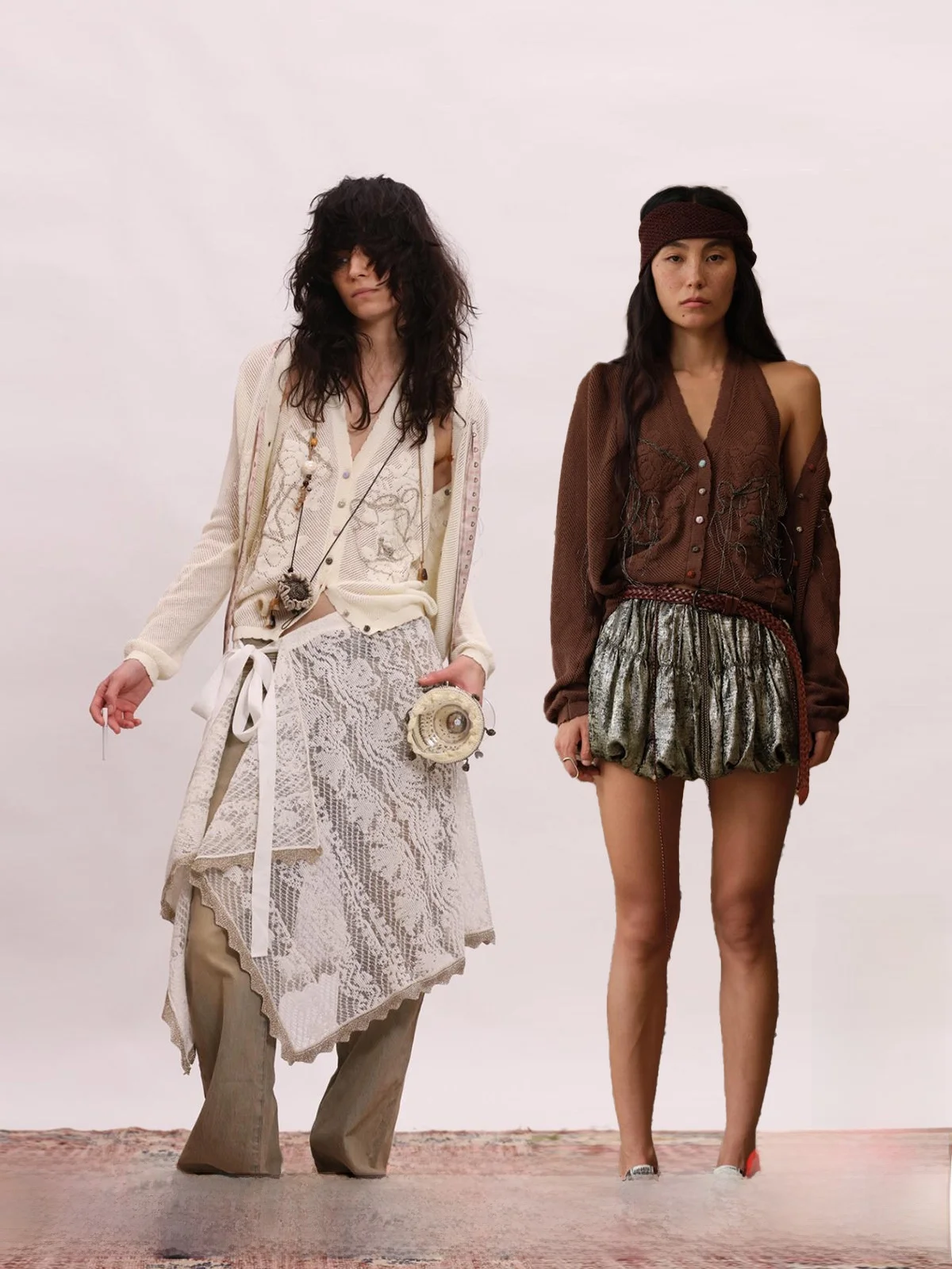 

New Brand Hooked Flower Vest Coat DEARSOCUTE Handpied Store Casual Loose Fit Women's Cotton Wool Blend Outerwear