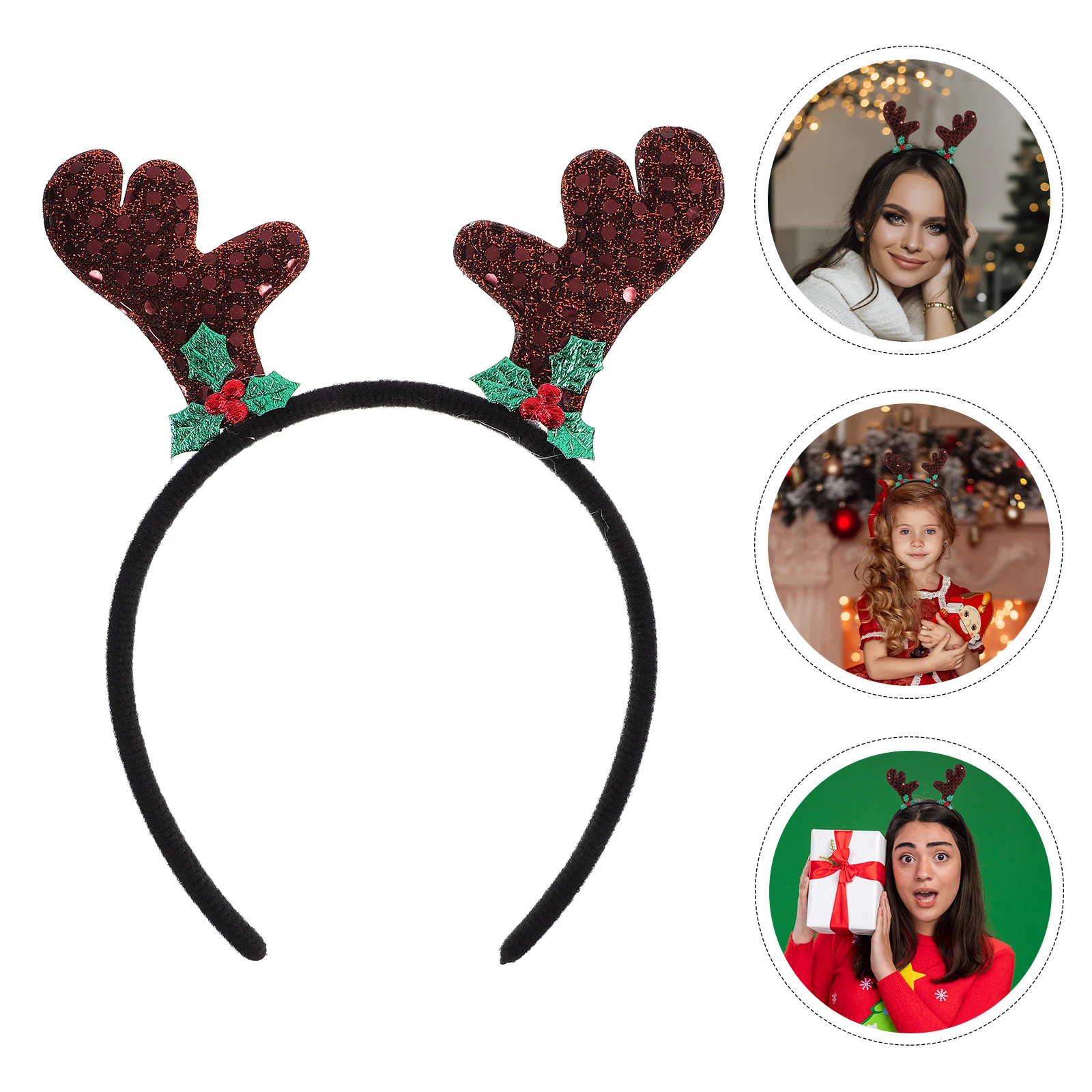 

Headband Deer Antler Kids Antlers Clothing Holiday Headbands Coffee for Women Baby