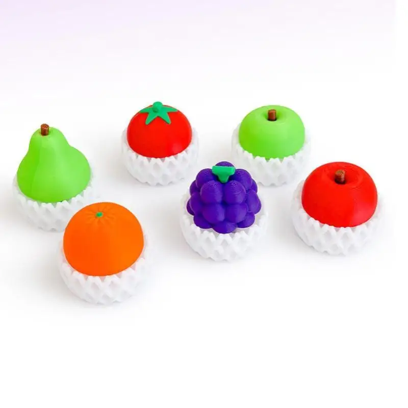1Pcs Simulation Fruit Clicker Pendant: 3D Printed Foods Clicker Keychain Decompress Keyring Bag Hanging Decor Stress Relief Toy