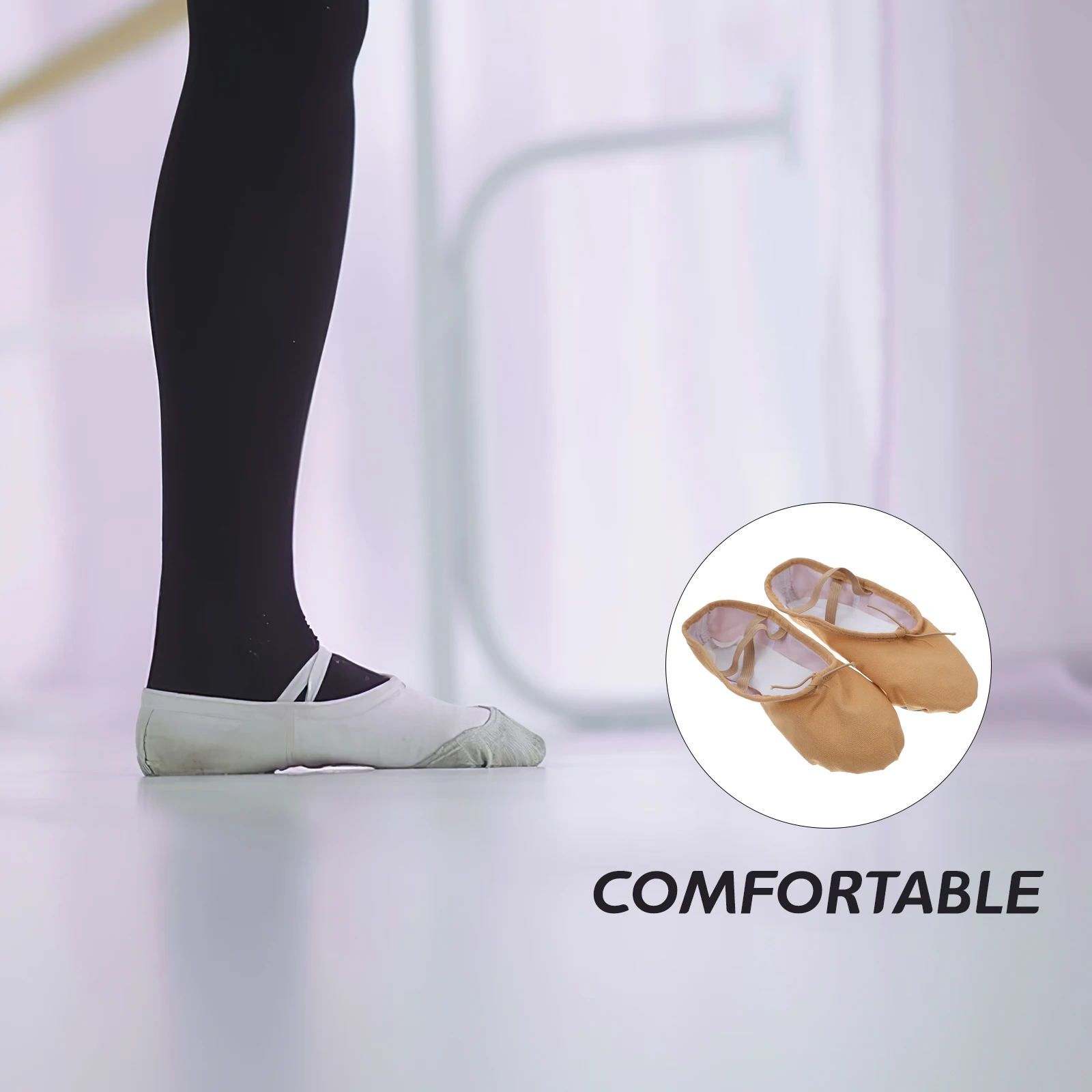 

1 пара профессиональных балетных туфель, светло-коричневые, 35 21 см, 1,5 ук, 34eu, 6 дюймов, балетки для йоги, удобные тапочки с противоскользящей подошвой для танцев