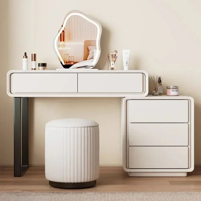 Nightstand Makeup Table Bedroom Small Mirror Light Dressing Table Storage Vanity Luxury Bedroom Furniture