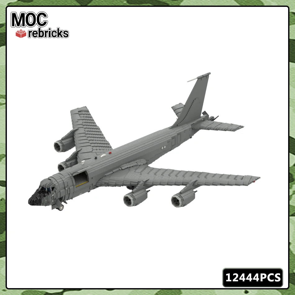 MOC WW2 Military Series  Building Block Model Boeing KC-135R Stratotanker Flying Weapon Technological War DIY Children Toys