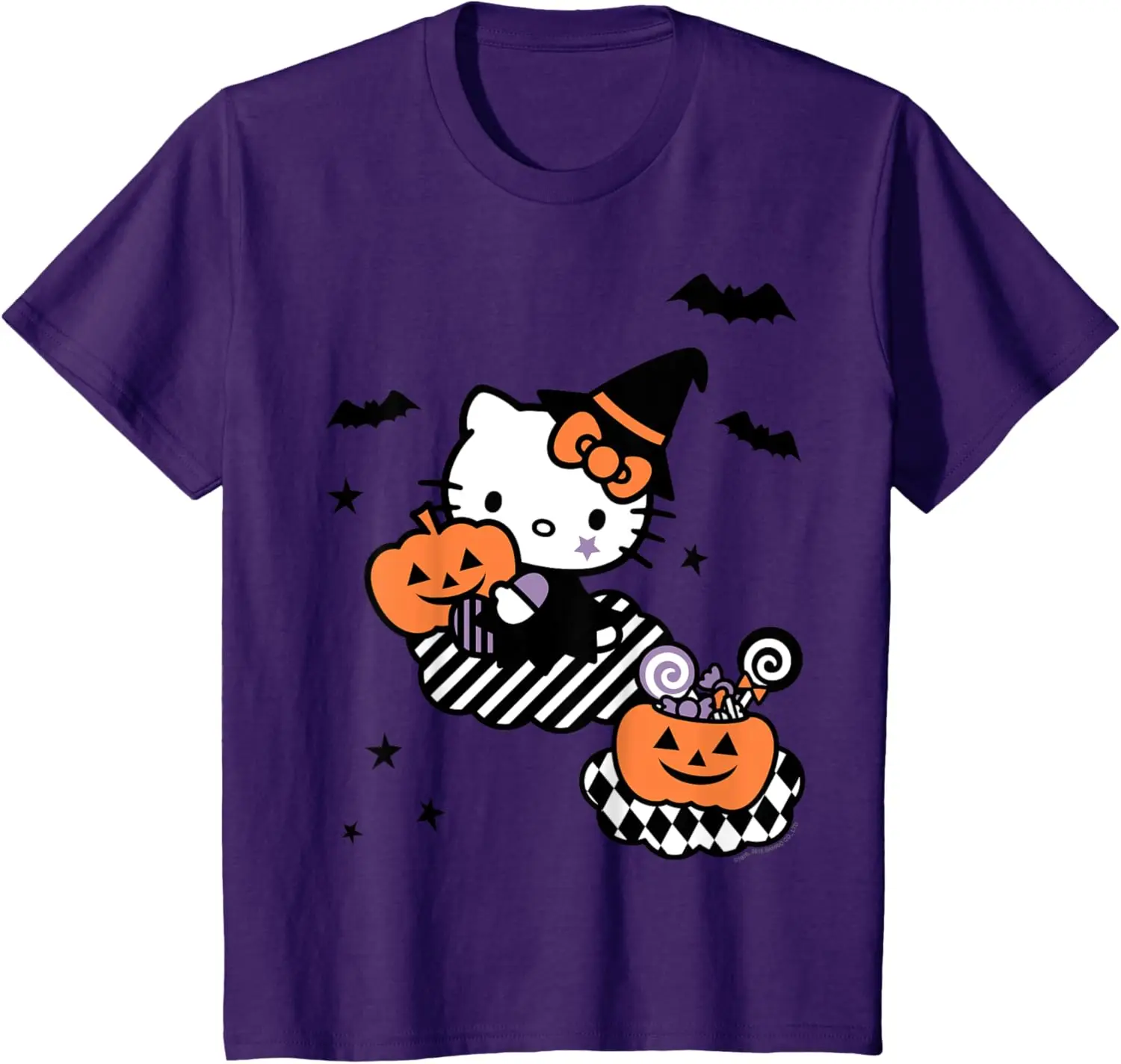 Hello Kitty Trick or Treat Halloween Tee Shirt T-Shirt