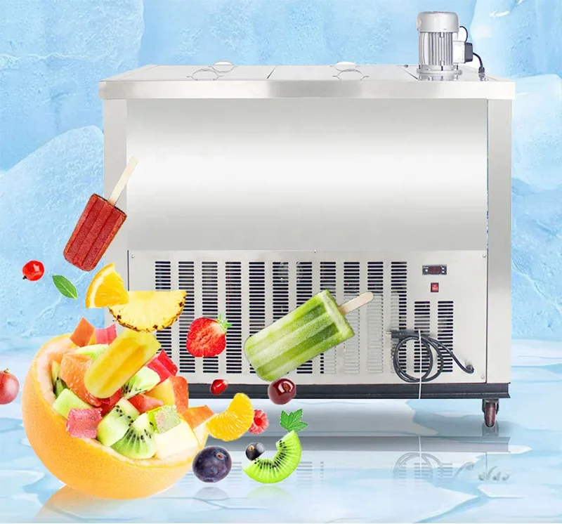 Commercial Popsicle Ice-cream Maker Automatic 4 Moulds Popsicle Machine High-Capacity Popsicle Freezer Cabinet