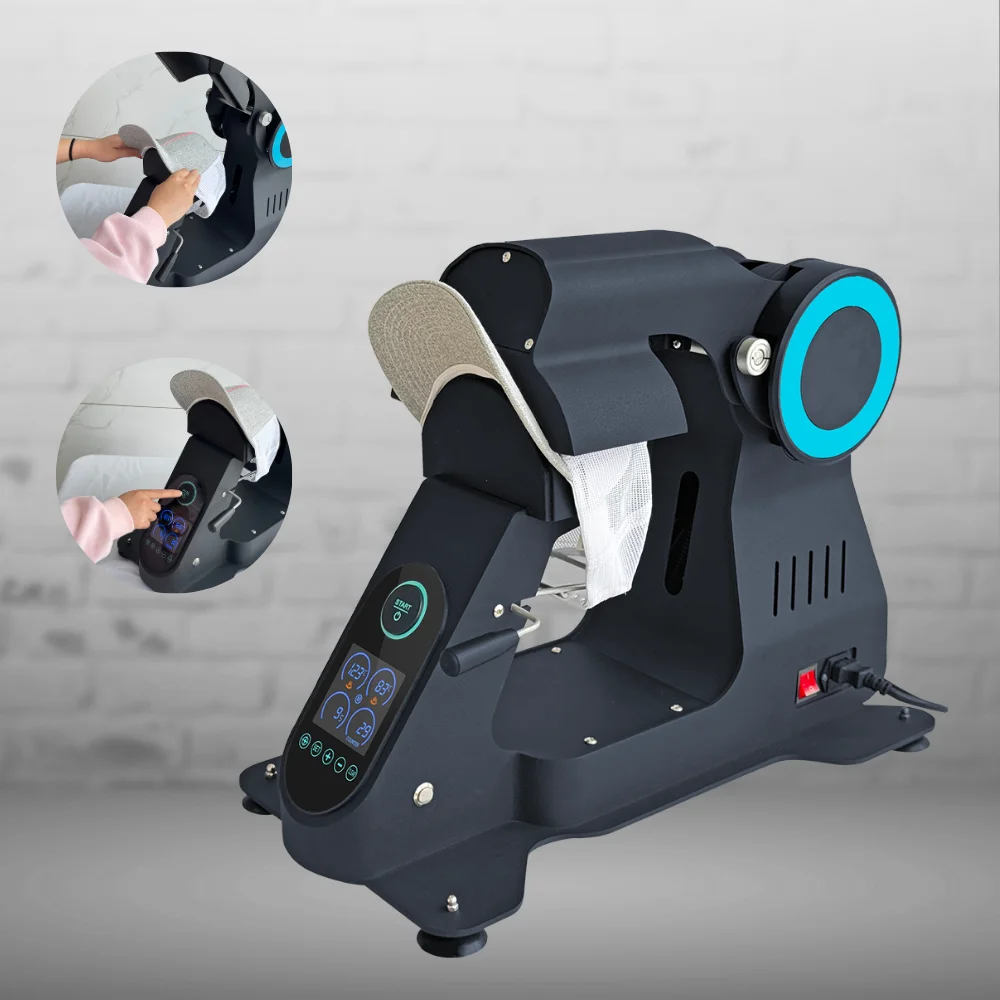 ماكينة ضغط حرارية أوتوماتيكية كهربائية مع لوحات تسخين مزدوجة لطباعة القبعة