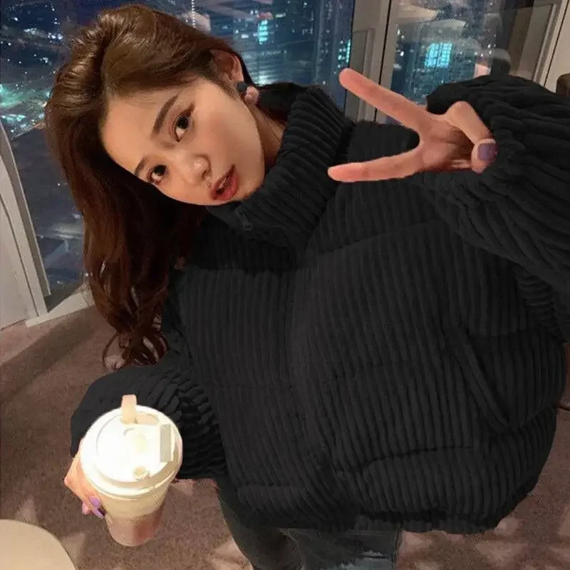 Winter Coat for Women Jackets Corduroy Cotton Jacket Short Tops Korean Fashion Super Hot Coats New Retro Loose