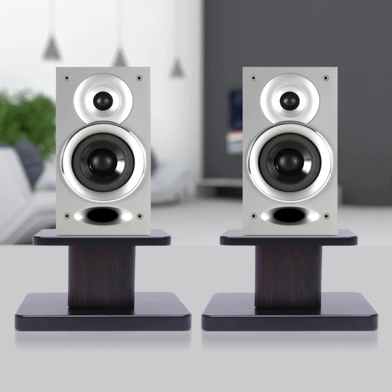 

15kg Capacity Speaker Stand, Anti-Vibration Design, MDF Construction w/Sand-Fillable Base for Home/Bookshelf/Computer Speakers