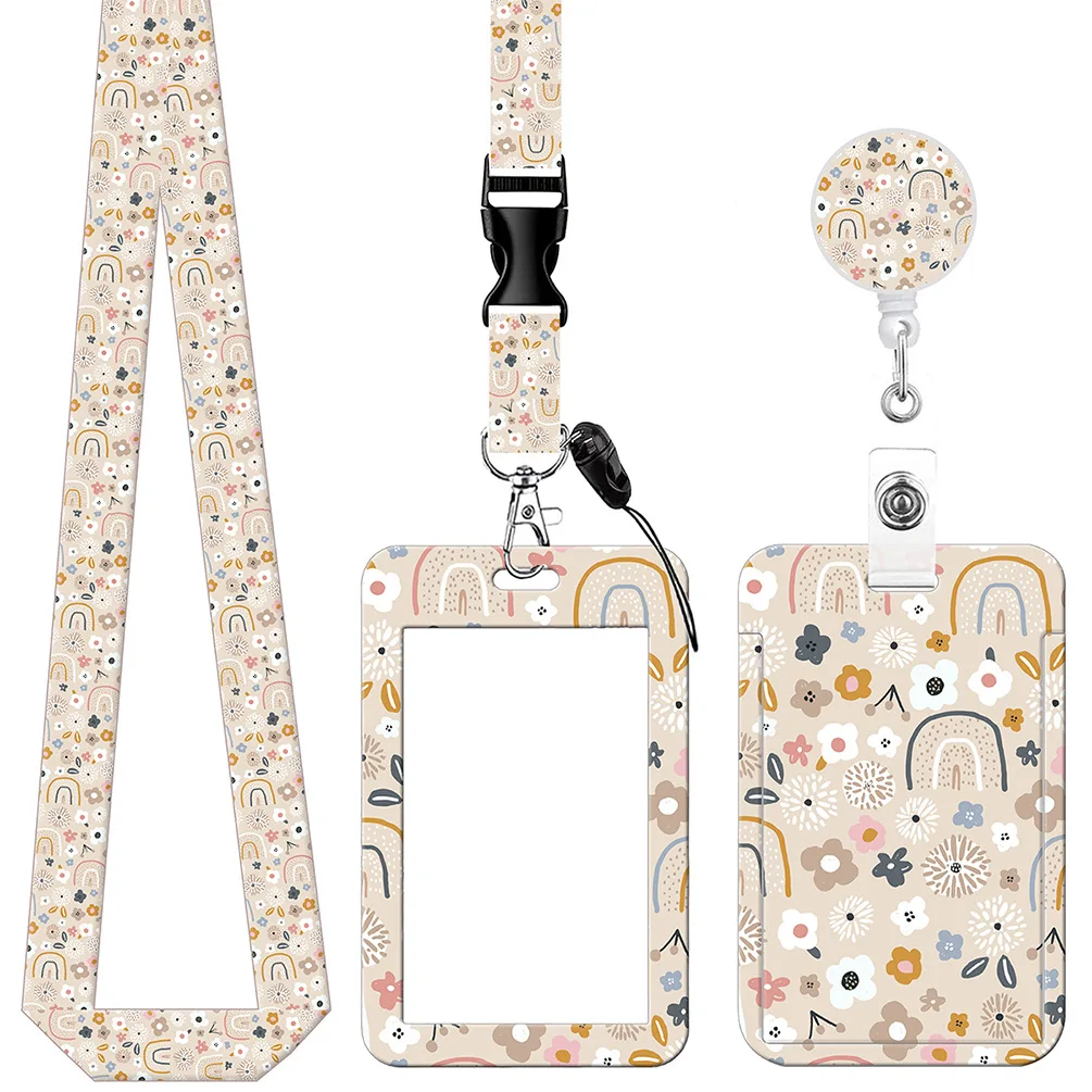 Name Card Holder Keychain Nurse Accessories Badges Set Lanyard ID Card Holder Neck Straps Business Card Holder