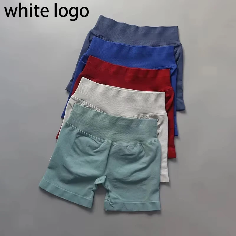 DF Logo Booty Hight Stretch Running Shorts Impact Shorts Seamless Scrunch Bum Workout Gym short Low Ribbed Waist Band Yoga Short
