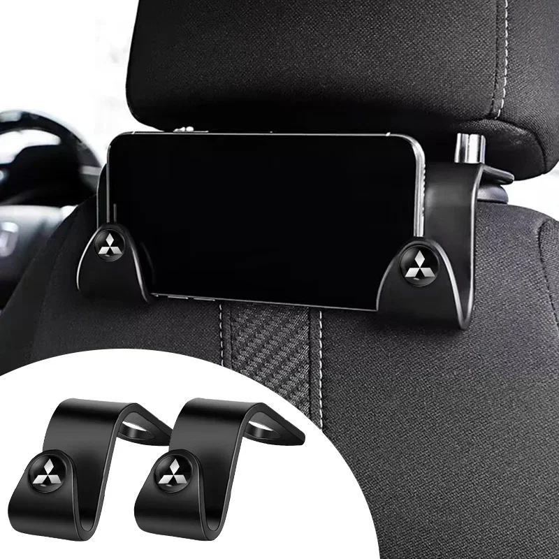 1/2 шт. крючок для подголовника автомобильного сиденья, вешалка для заднего сиденья автомобиля, аксессуары для Mitsubishi Eclipse Lancer Outlander Pajero ASX Colt Space